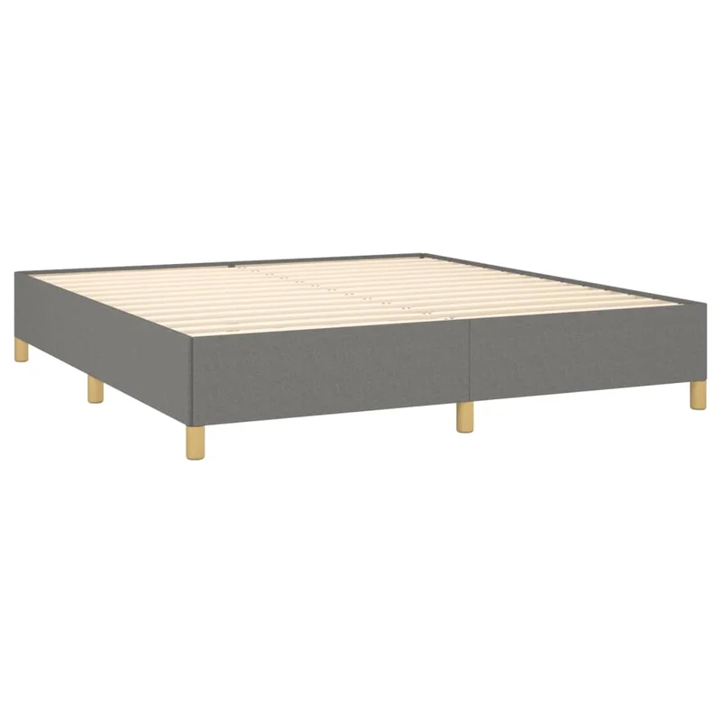 Sommier à lattes sur pieds cadre de lit 180x200 cm tissu gris foncé TDL0207121