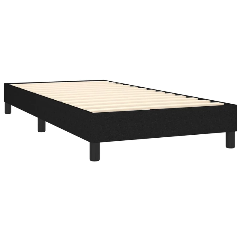 Sommier à lattes sur pieds cadre de lit 80x200 cm tissu noir TDL0206982