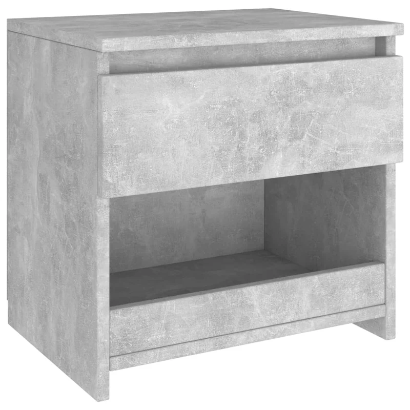Table de chevet avec tiroir et compartiment 40 x 30 x 39 cm aggloméré gris DEC033975