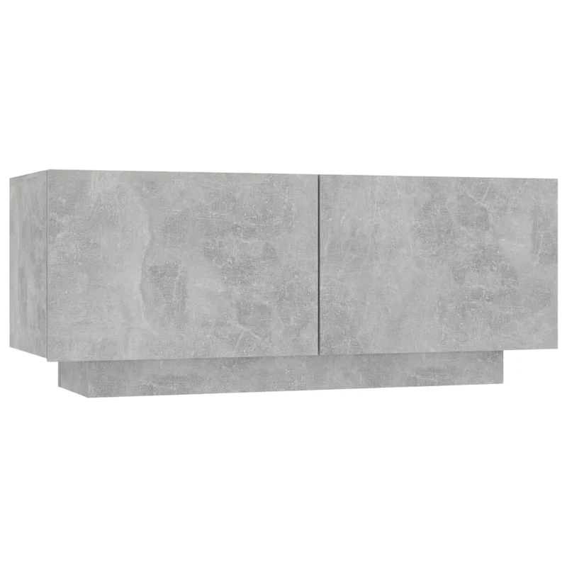 Table de chevet avec compartiments de rangement avec portes 100 x 35 x 40 cm bois d'ingénierie gris DEC033964