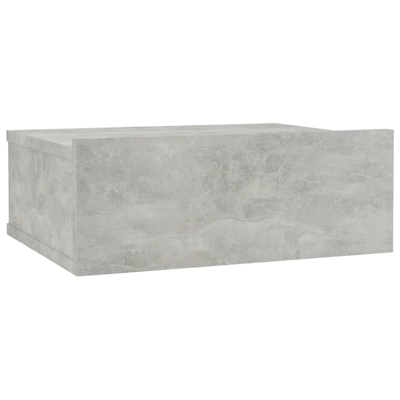 Table de chevet murale avec tiroir 40 x 30 x 15 cm en bois d'ingénierie gris DEC033927