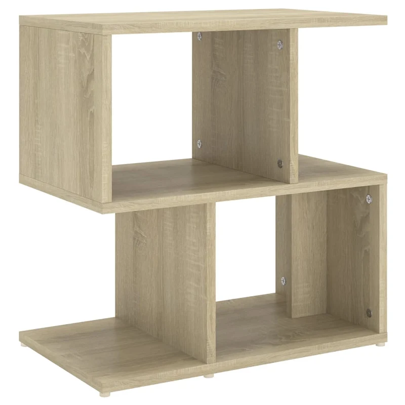 Table de chevet avec compartiments de rangement 50 x 30 x 51,5 cm bois d'ingénierie couleur chêne DEC033887