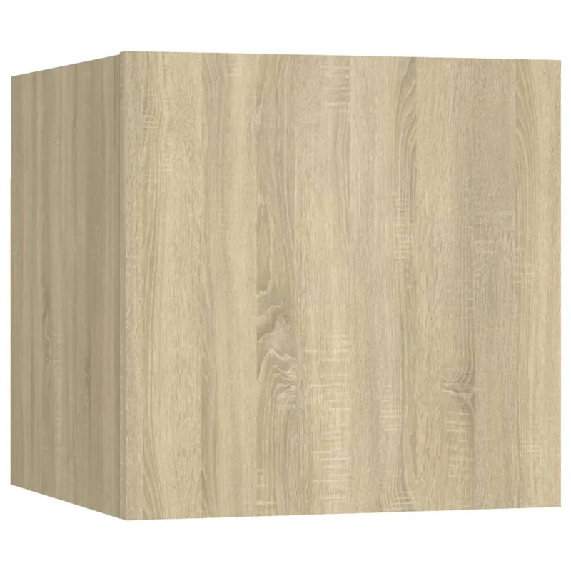 Table de chevet murale avec compartiment avec porte 30,5 x 30 x 30 cm bois d'ingénierie couleur chêne DEC033798