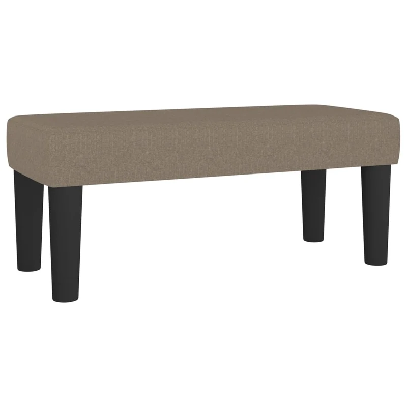 Banc bout de lit 70 x 30 x 30 cm en tissu taupe DEC024686
