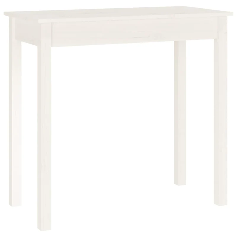 Table console meuble d'entrée 80 x 40 x 75 cm bois massif de pin blanc DEC031721