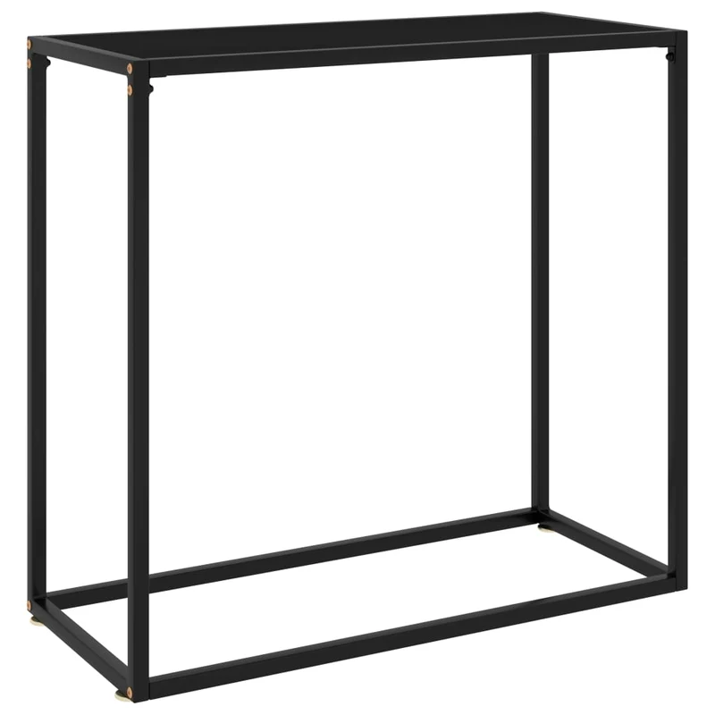 Meuble d'entrée table console design élégant 80 x 35 x 75 cm verre trempé et acier DEC032168