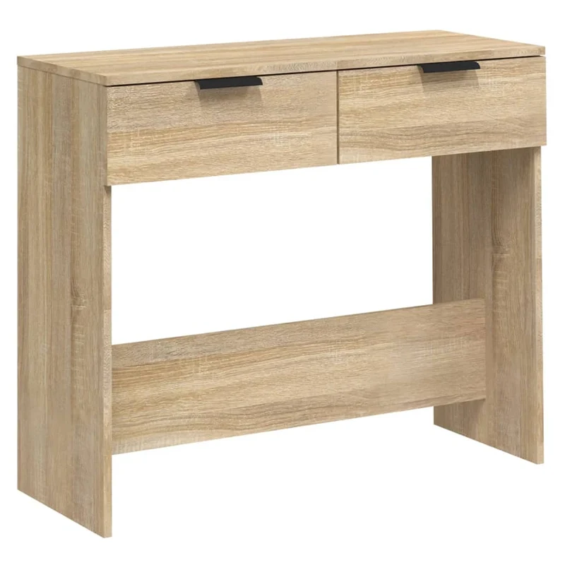 Meuble d'entrée table console design élégant avec tiroirs 90 x 36 x 75 cm bois d'ingénierie marron DEC031968