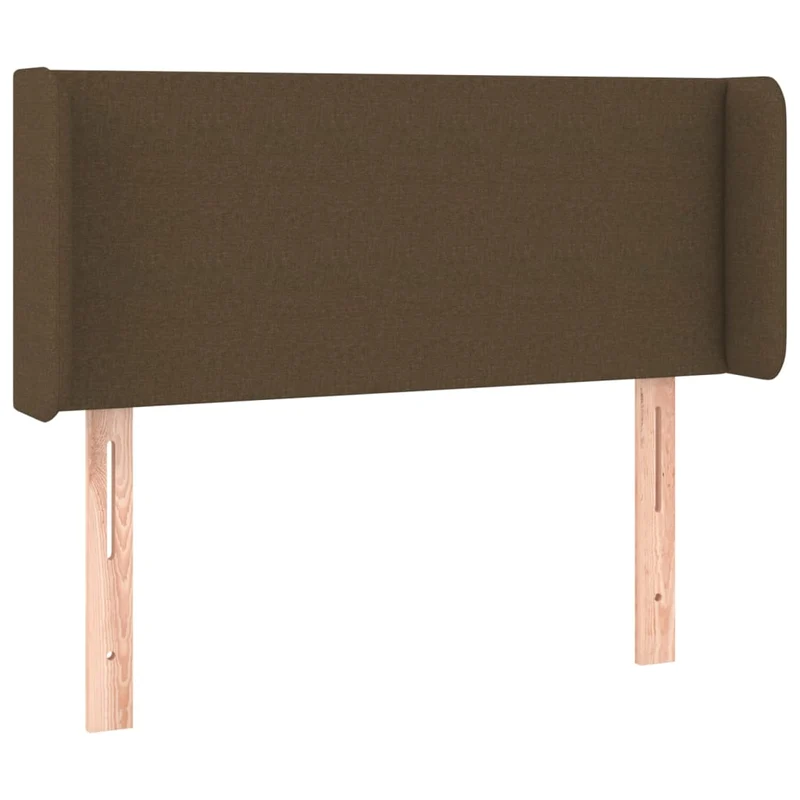 Tête de lit accessoire couchage chambre à coucher meuble à LED 103 x 16 x 78/88 cm tissu marron foncé TDL0200888