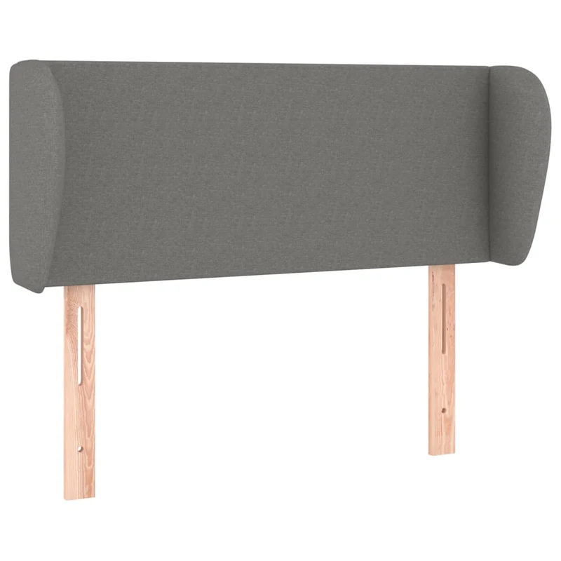 Tête de lit accessoire couchage chambre à coucher meuble avec rebord latéral 93 x 23 x 78/88 cm tissu gris foncé TDL0204844