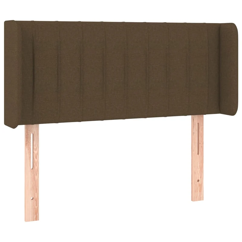 Tête de lit accessoire couchage chambre à coucher meuble à LED 103 x 16 x 78/88 cm tissu marron foncé TDL0200884