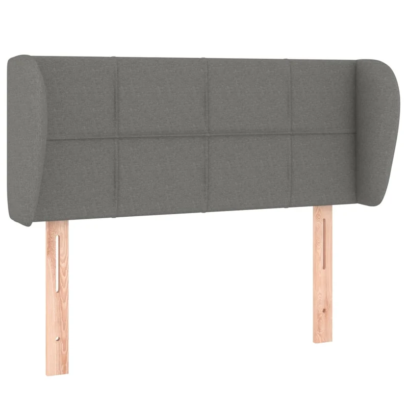 Tête de lit accessoire couchage chambre à coucher meuble avec rebord latéral 83 x 23 x 78/88 cm tissu gris foncé TDL0204882