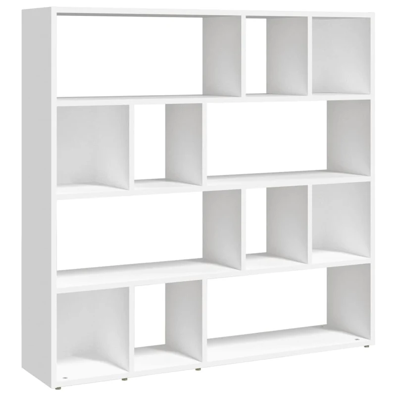 Bibliothèque avec beaucoup d'espace de rangement 105 x 24 x 102 cm bois d'ingénierie blanc DEC030699