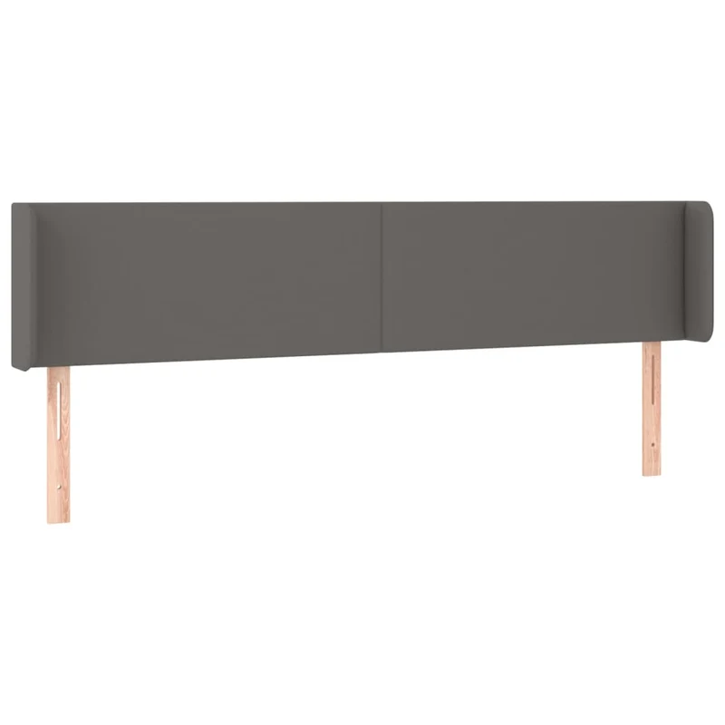 Tête de lit accessoire couchage chambre à coucher meuble à LED 183 x 16 x 78/88 cm synthétique gris TDL0201488