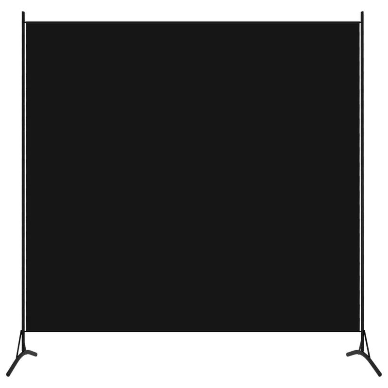 Séparateur de pièce cloison pliable 175 x 180 cm tissu noir DEC031165