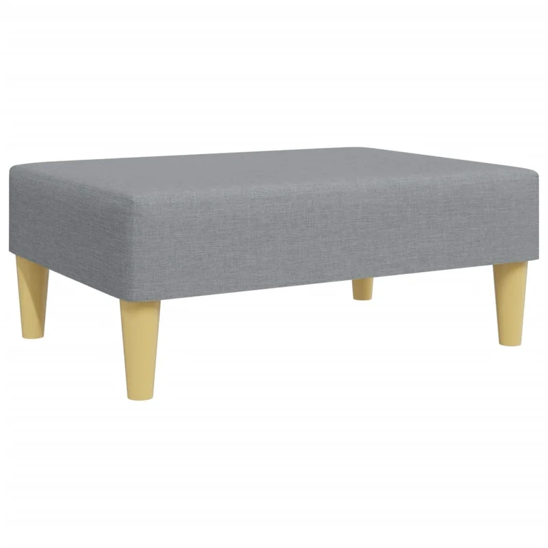 Repose-pieds tabouret 77 x 55 x 31 cm tissu gris cadre en contreplaqué DEC030262