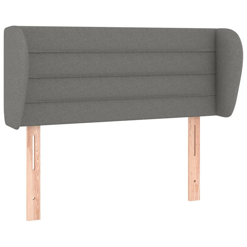Tête de lit accessoire couchage chambre à coucher meuble avec rebord latéral 83 x 23 x 78/88 cm tissu gris foncé TDL0204886