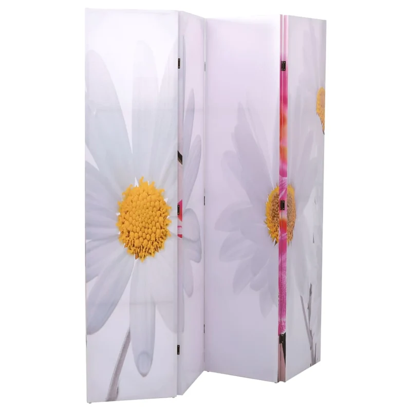 Paravent séparateur de pièce cloison pliable 160 x 170 cm motif fleur multicolore DEC031168