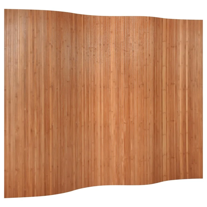 Paravent séparateur de pièce cloison 165 x 250 cm bambou marron DEC031147