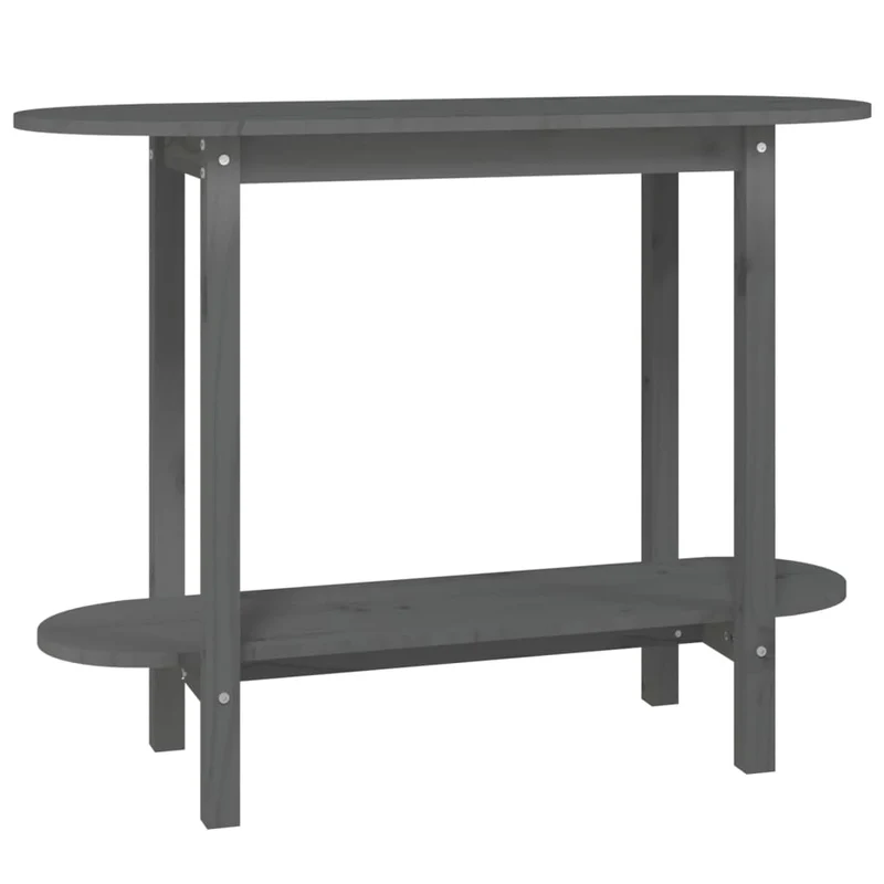 Table console table d'appoint 110 x 40 x 80 cm en bois massif de pin gris DEC031285