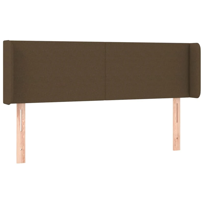 Tête de lit accessoire couchage chambre à coucher meuble à LED 147 x 16 x 78/88 cm tissu marron foncé TDL0200858