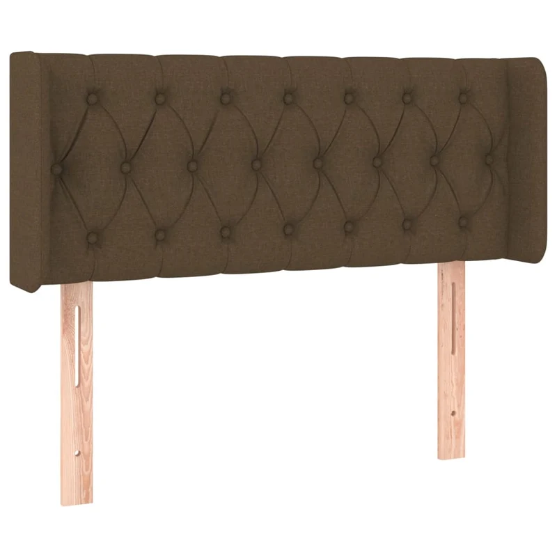 Tête de lit accessoire couchage chambre à coucher meuble à LED 103 x 16 x 78/88 cm tissu marron foncé TDL0200889
