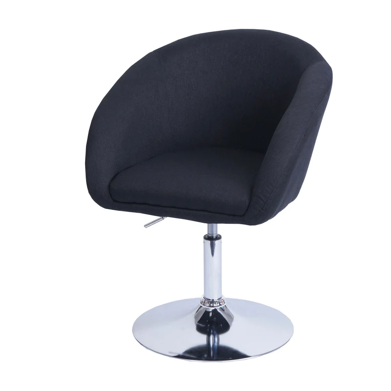 Chaise de salle à manger pivotante réglable en hauteur tissu/textile anthracite 04_0006309