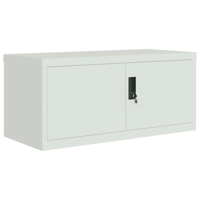 Armoire de bureau caissons à tiroirs verrouillable meuble de bureau 90 x 40 x 40 cm acier gris clair DEC024542