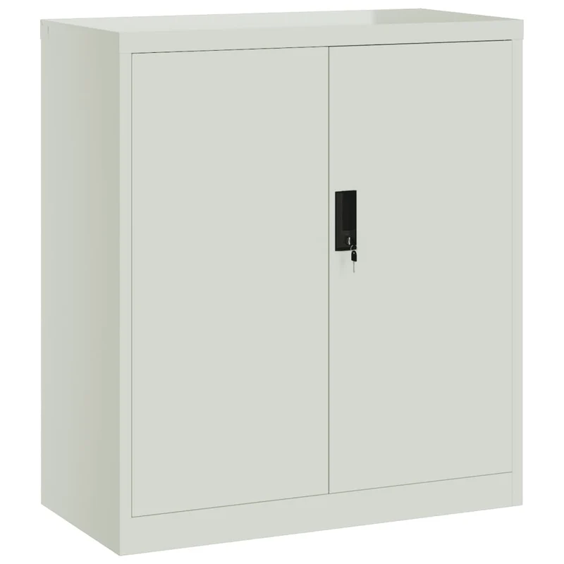 Caissons à tiroirs meuble de bureau portes verrouillables 79 x 40 x 90 cm acier gris DEC024538