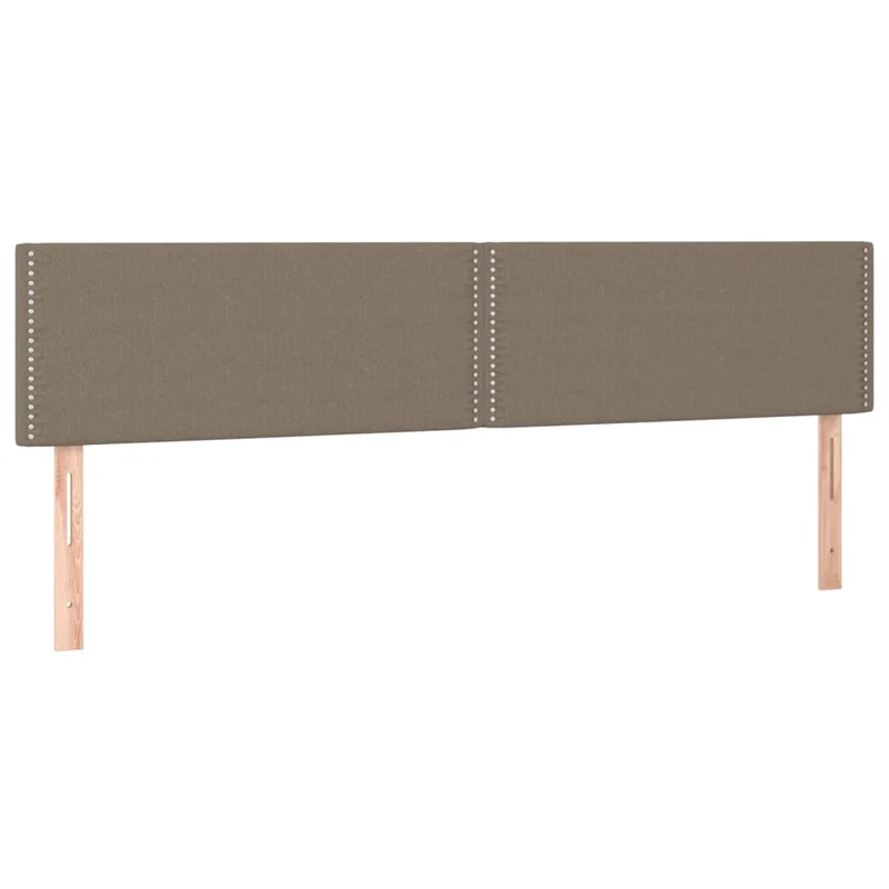 Tête de lit accessoire couchage chambre à coucher meuble en 2 parties 90 x 5 x 78/88 cm tissu taupe TDL0206181