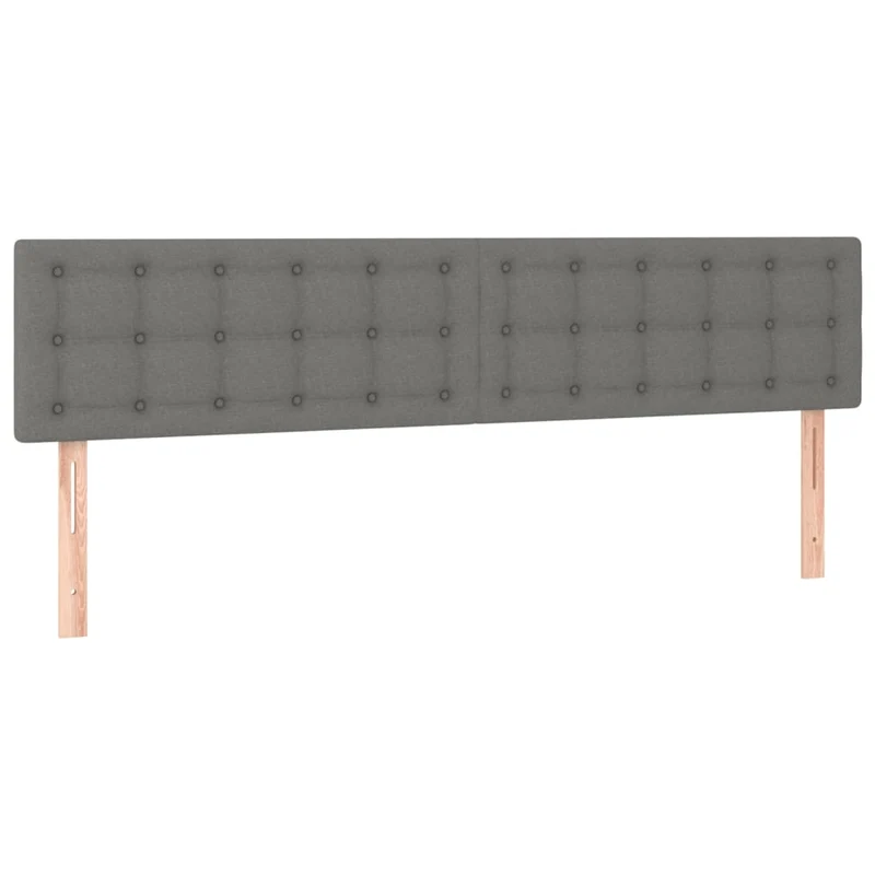 Tête de lit accessoire couchage chambre à coucher meuble à LED 160 x 5 x 78/88 cm tissu gris foncé TDL0201121