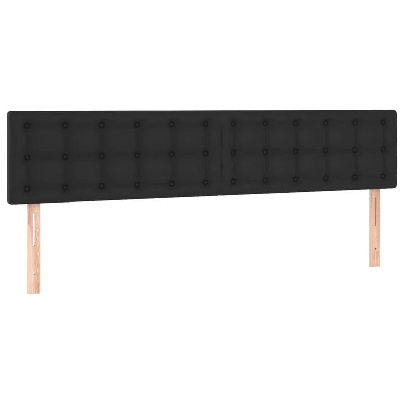 Tête de lit accessoire couchage chambre à coucher meuble à LED 160 x 5 x 78/88 cm synthétique noir TDL0200675