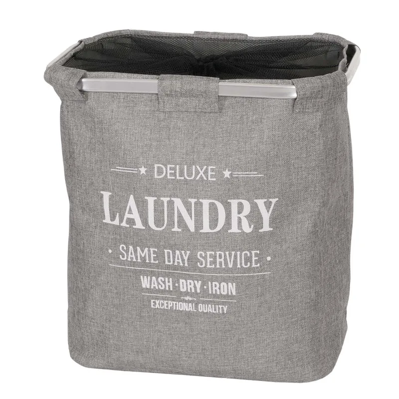 Panier à linge bac à linge avec filet 1 compartiment 56 x 49 x 30 cm 82l gris 04_0006477