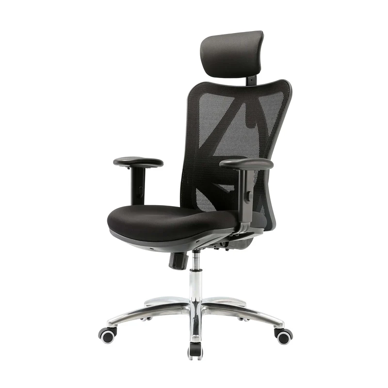 Fauteuil de bureau support lombaire ergonomique réglable sur 3 positions en maille noir 04_0006214
