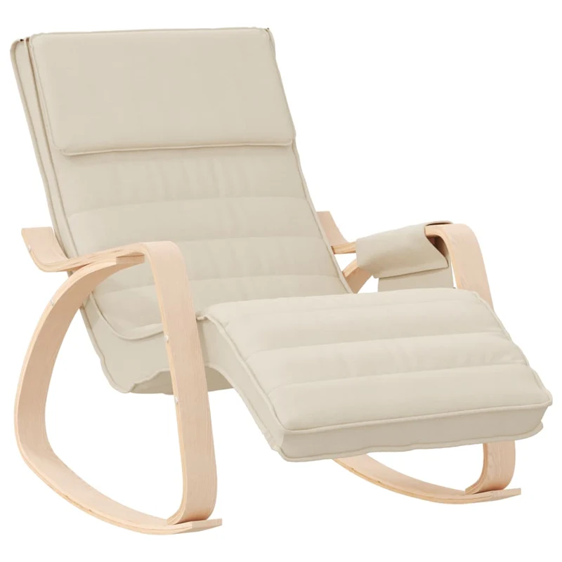 Fauteuil relax pour salon chambre en tissu crème DEC028914
