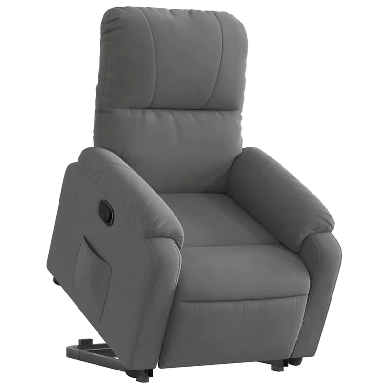 Fauteuil relax TV rembourrage confortable fonction de levage électrique en microfibre gris DEC027962