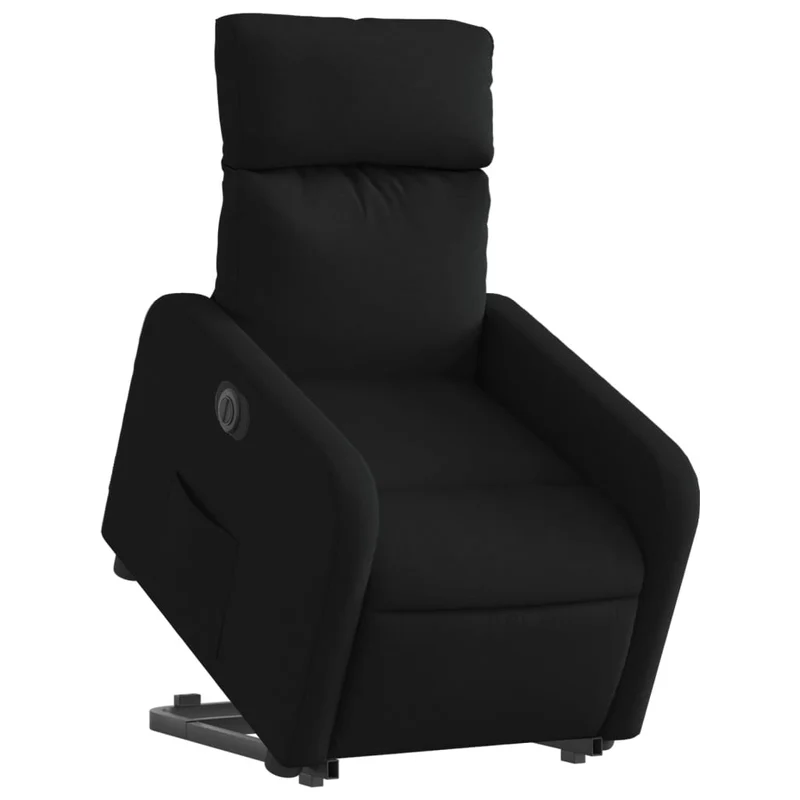 Fauteuil relax TV fonction de levage électrique très confortable en tissu noir DEC028494
