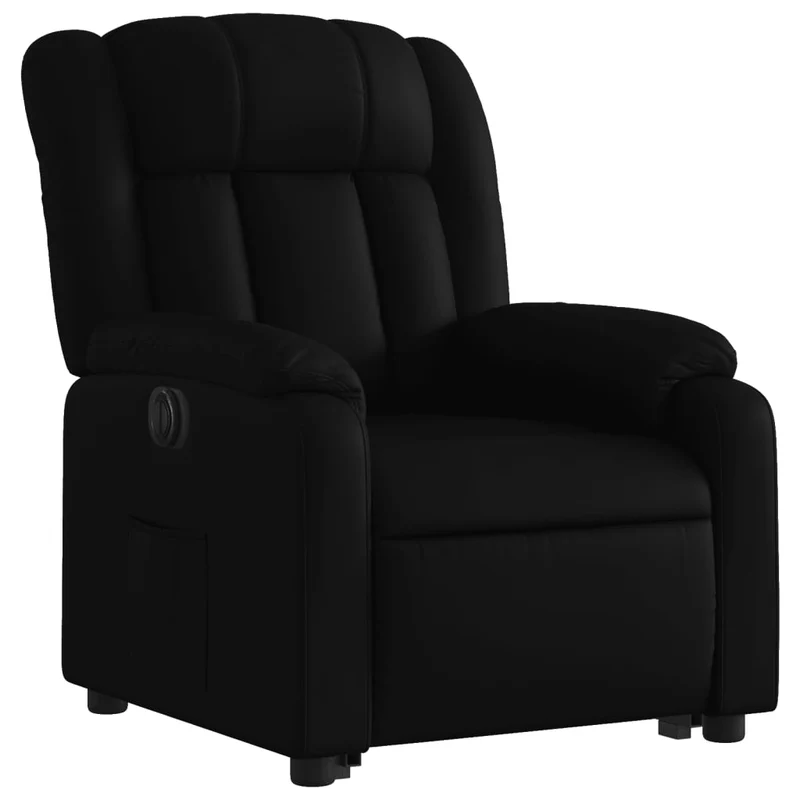 Fauteuil relax TV fonction de levage électrique très confortable en PVC noir DEC028481