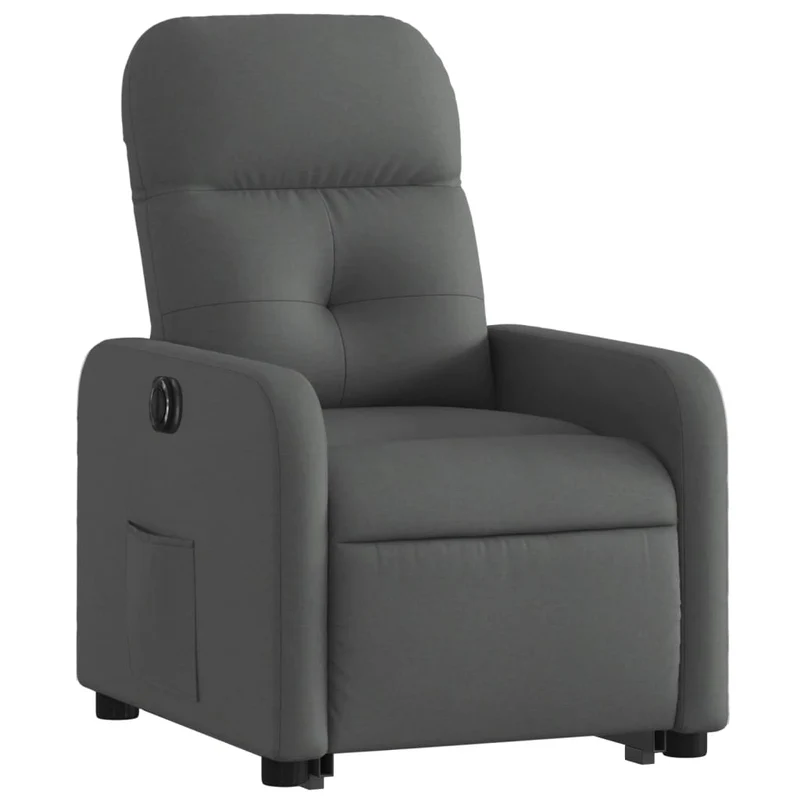 Fauteuil relax TV fonction de levage électrique très confortable en tissu gris foncé DEC028349
