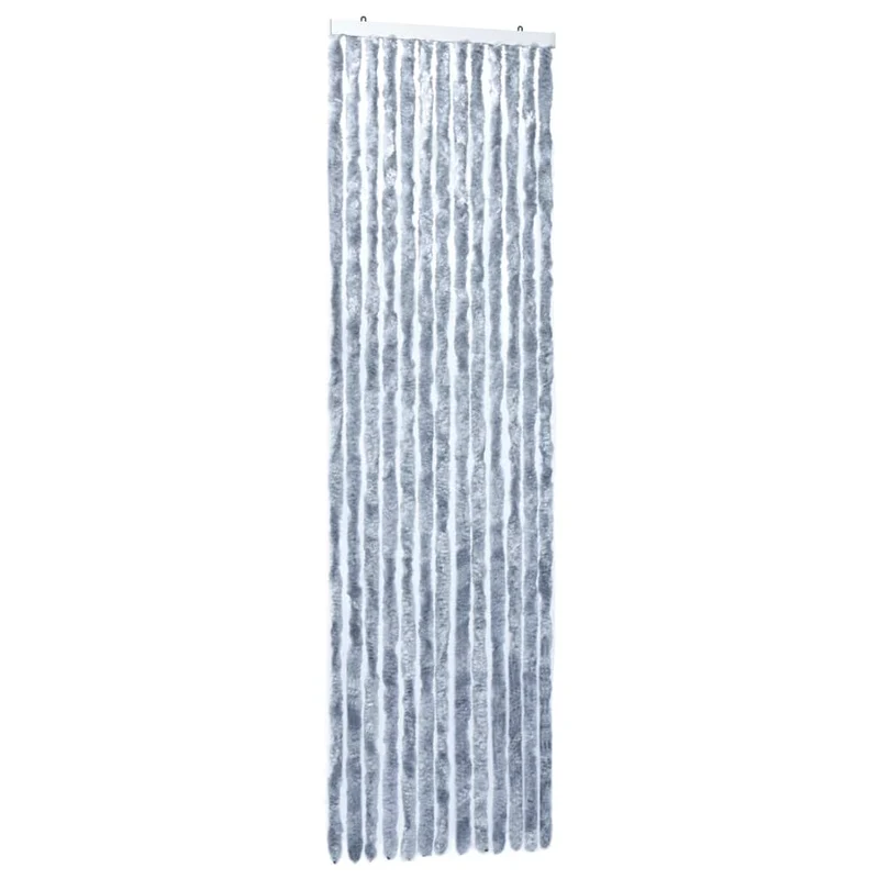Rideau contre insectes moustiquaire Argenté 56x185 cm Chenille DEC022187