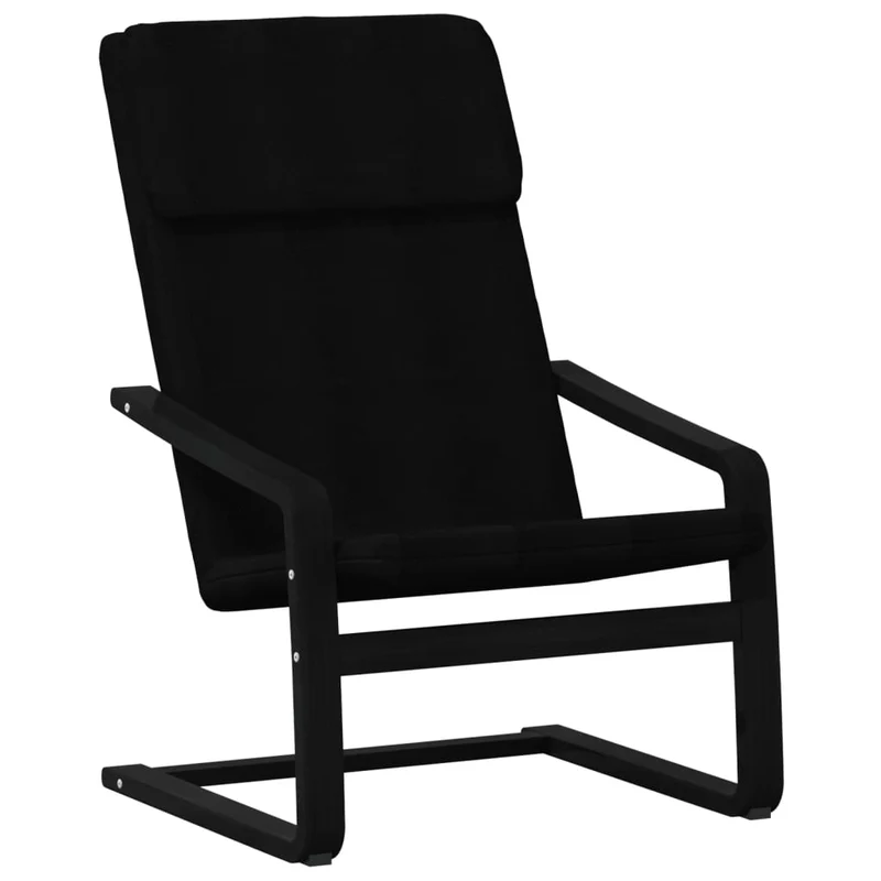 Fauteuil design simple chaise de canapé design moderne en tissu noir DEC026740
