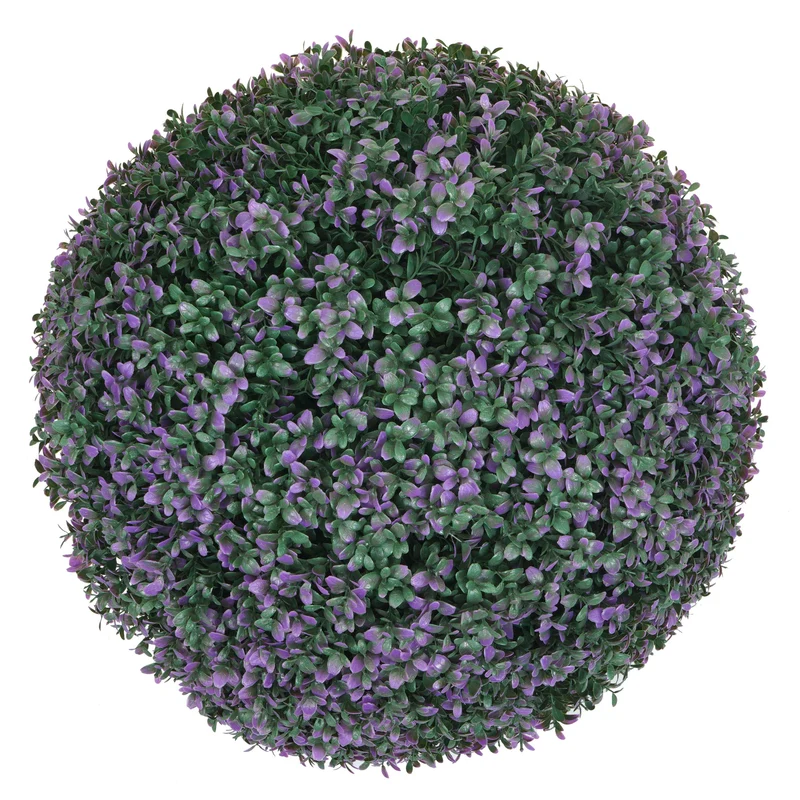 Boule de buis artificiel en topiaire plante décorative pour extérieur diamètre 55 cm violet 04_0006010