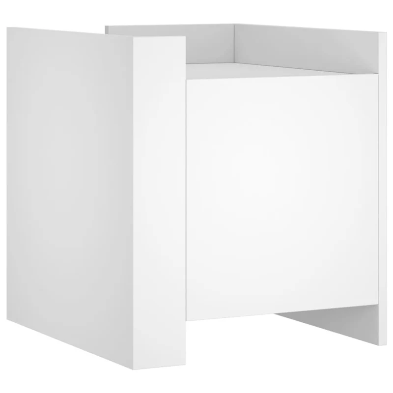Table de chevet blanc 45 x 50 x 50 cm bois d’ingénierie blanc DEC033409