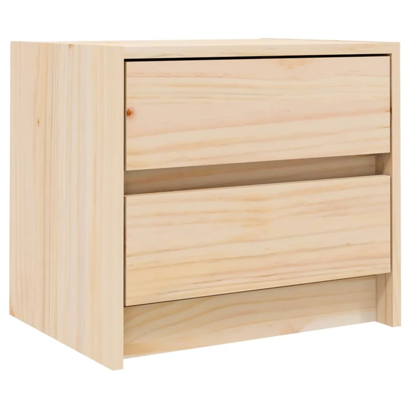 Table de chevet avec deux tiroirs 40 x 31 x 35,5 cm bois de pin massif DEC032953