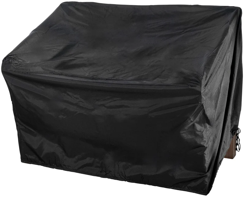 Housse de protection bâche couverture pour banc de jardin de 120 cm en tissu noir 10_0002919