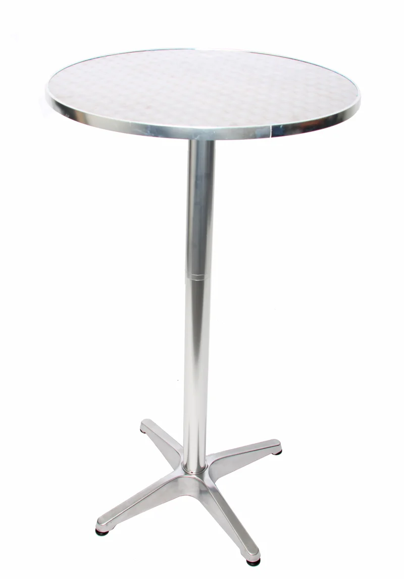 Table de bar en aluminium table de bistro sur pied en aluminium réglable en hauteur 70/110 cm diamètre 60 cm 04_0008508