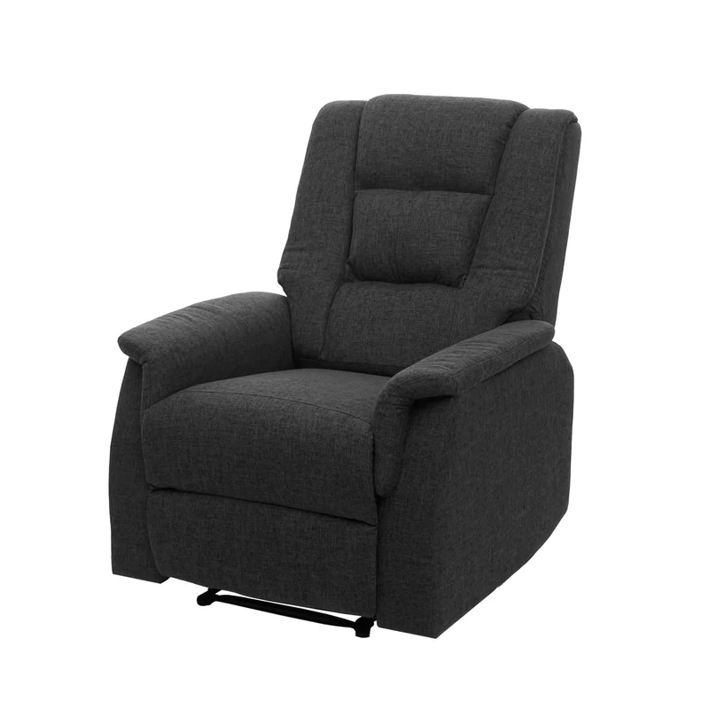 Fauteuil de massage repose-pieds réglable incluant chauffage en tissu gris 102x79x96 cm 04_0006876