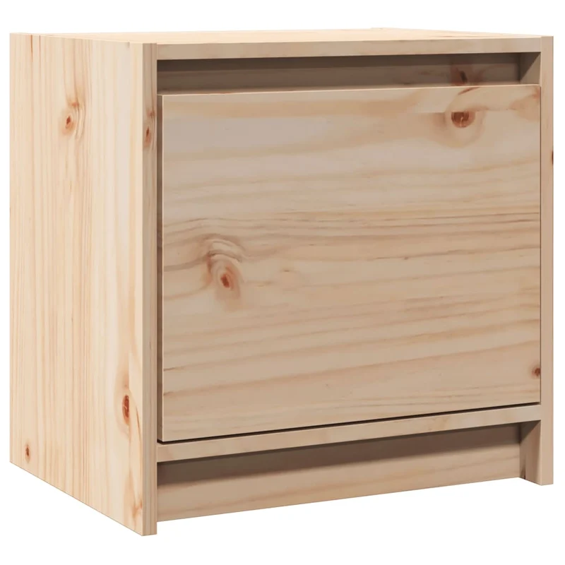 Table de chevet avec compartiment avec porte 40 x 30,5 x 40 cm bois de pin non traité DEC032917