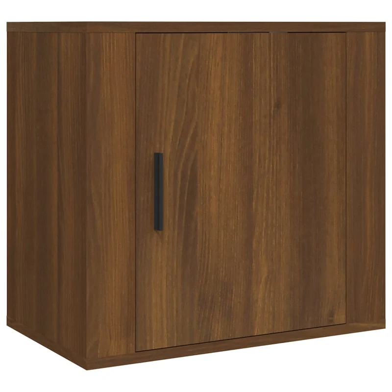 Table de chevet murale avec compartiment avec porte 50 x 30 x 47 cm bois d'ingénierie marron DEC034275