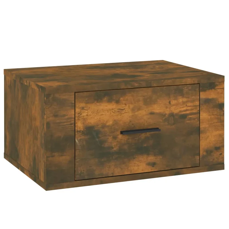 Table de chevet murale avec tiroir 50 x 36 x 25 cm en bois d'ingénierie marron DEC034262