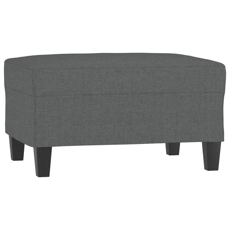Repose-pieds tabouret bout de canapé 70 x 55 x 41 cm tissu gris DEC030321